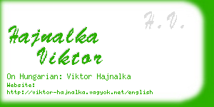 hajnalka viktor business card